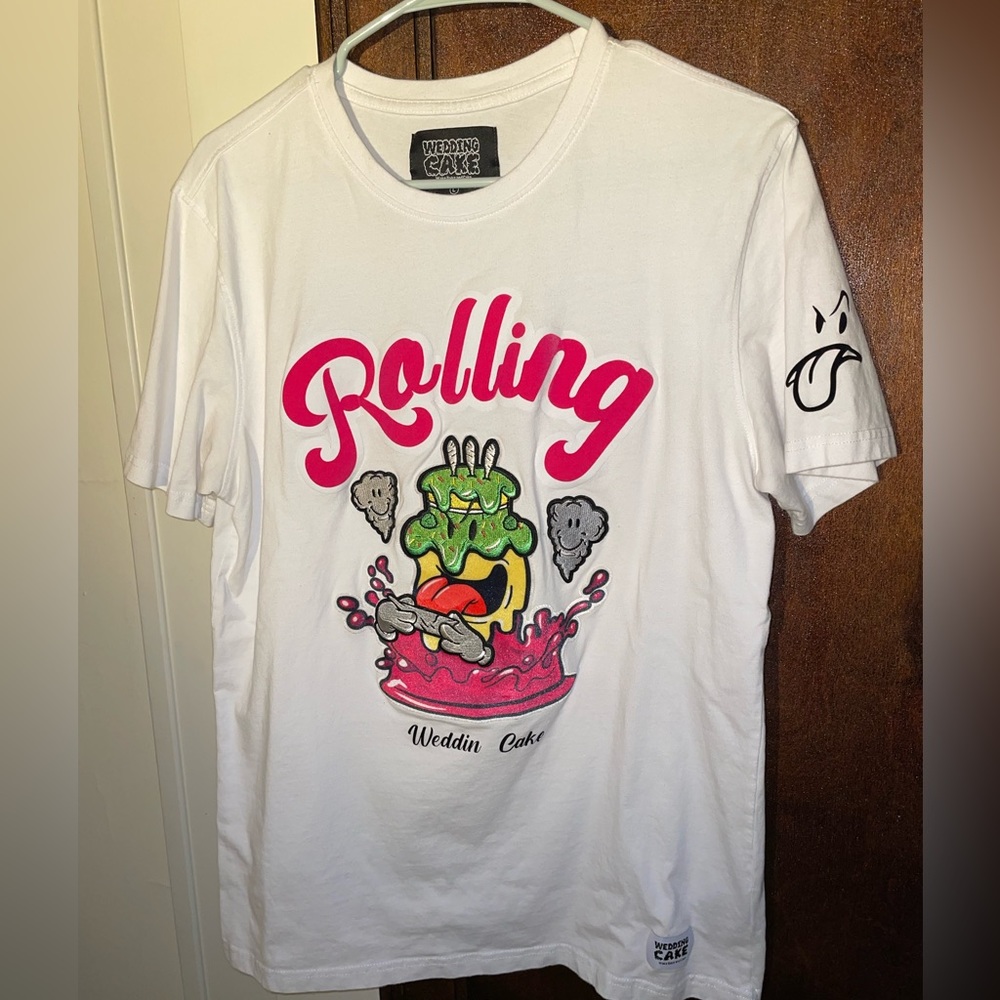 Unique graphic tshirt with wedding cake design